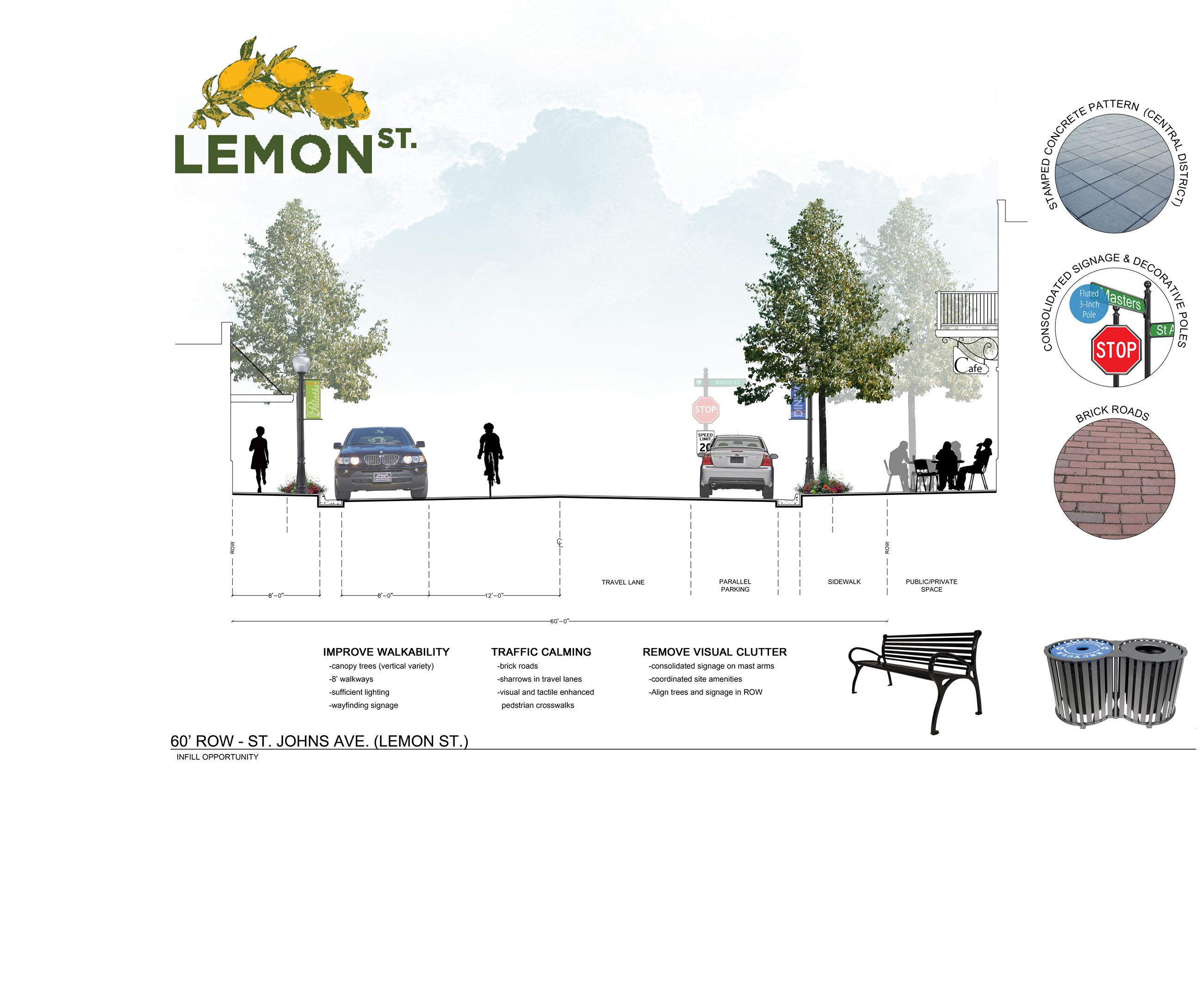 Roadway Sections-LEMON ST B